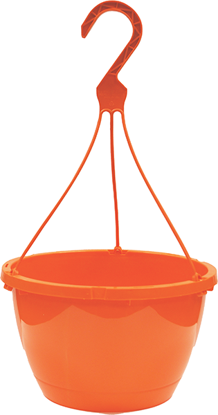 10 Inch Traditional Hanging Basket Orange - 50 per case - Hanging Baskets